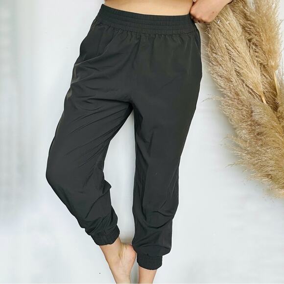 OLD NAVY Grey Olive Green High Rise Sweatpants Sweats Joggers Pants Pockets L - Picture 1 of 10